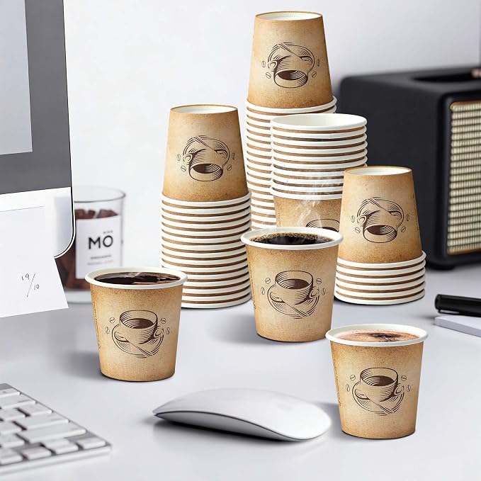 Clawsoff 600 Pack 4 oz Small Coffee Cups Disposable Paper Espresso Cups | - Image 8