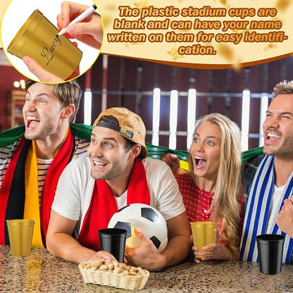Yungyan 50 Pack 16 oz Stadium Cups Reusable Plastic Cups Blank Drink Stadium - Image 3