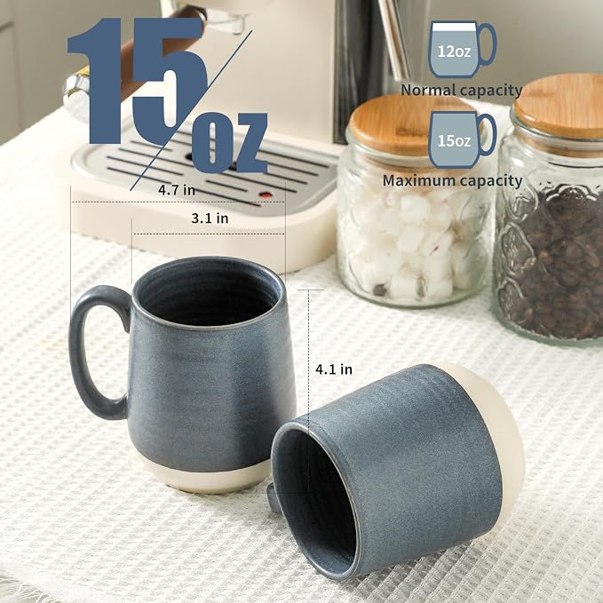 Hasense Coffee Cups Ceramic, Coffee Mugs - Image 3