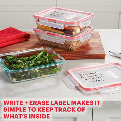 Pyrex Freshlock Mixed Sizes Airtight Glass Food Storage Set | Plastic BPA-free - Image 5