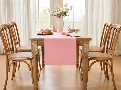 YATOJUZI Pink Table Runner Valentines Day Kitchen Dining Coffee Table - Image 4
