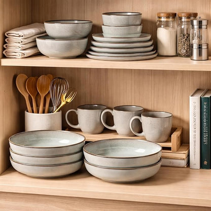 GBhome 8.75'' Large Ceramic Pasta Bowls, 38oz Stoneware Pasta Serving Bowls Set - Image 8