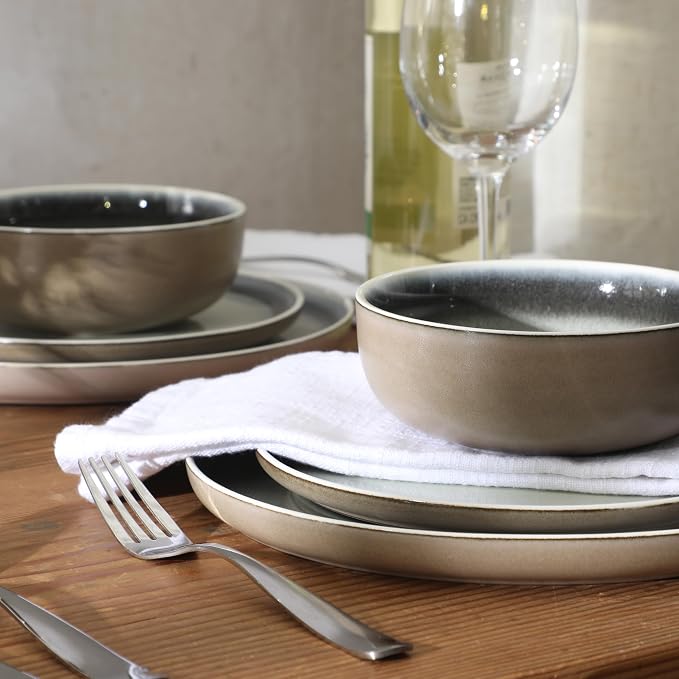 Gibson Elite Island Bay 12-Piece New Bone China Dinnerware Set Service - Image 5