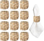 APTWOW Rustic Napkin Rings Set of 12, Hand-Woven Farmhouse Fall Napkin Rings by APTWOW