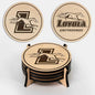 LazerEdge Loyola Greyhounds Wooden Coaster Set - Maple Wood - Officially Licensed Product - 4-Pack