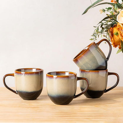 theterra Ceramic Coffee Mugs Set of 4, 12 oz Coffee Cups by TheTerra