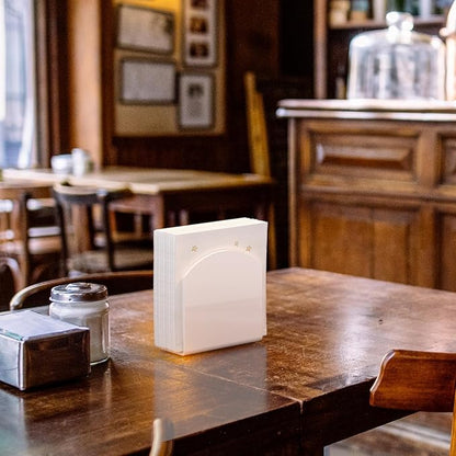 SILUT 2 Pack Napkin Holder for Table, Acrylic Napkins Holder, Napkin Dispenser for Kitchen Table, Cocktail Napkin Holder for Bar, Banquet, Restaurant, Freestanding Napkins Holder - White