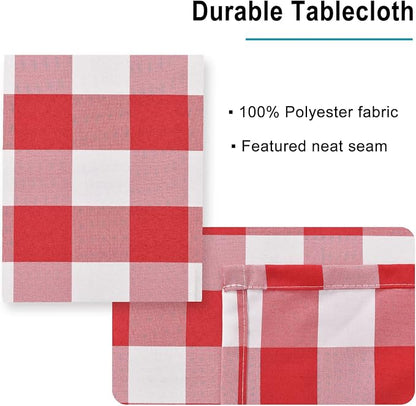 Checkered Tablecloth Rectangle, 52 x 70 Inch - Image 4