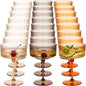 Jingmore 24 Pcs Ribbed Martini Glasses 10 oz Disposable Plastic Vintage Ribbed by Jingmore