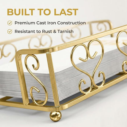 Guest Towel Holder Tray for Bathroom Countertop, Powder Room & Vanity Use - Image 5