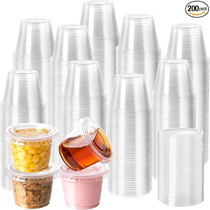 HOMIP 200PACK 1oz Plastic Portion Cups by HOMIP