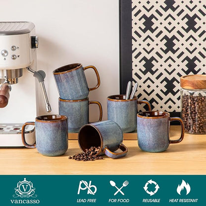 vancasso Coffee Mugs Set of 6, 12 Oz Ceramic Coffee Cups - Image 3
