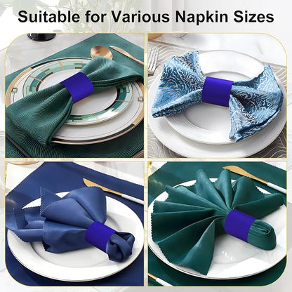 Holiday Parties Napkin Rings Set of 100, 2 Colors in 1 Reusable Adjustable - Image 4