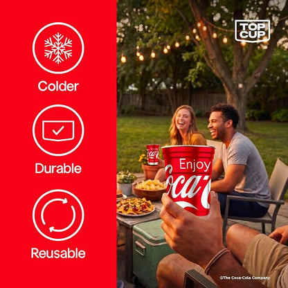 Top Cup – 20 Ounce, Officially Licensed Coca-Cola Aluminum Party Cup | - Image 3