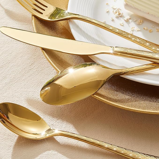 45 Piece Gold Silverware Set - Image 8