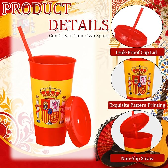 Skylety 24 Pcs Spanish Plastic Tumblers - Image 3