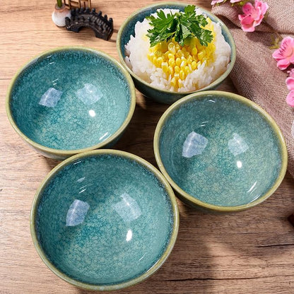 Porcelain Rice Bowls Ceramic Sushi Bowl Set of 4 Perfect - Image 3