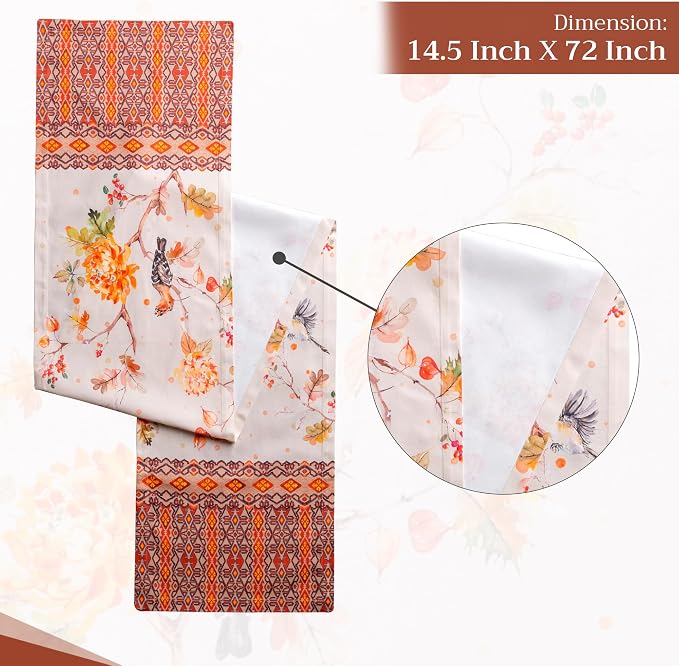 Maison d' Hermine Table Runner 100% Cotton 14.50" x 72" | Table Runners 72 - Image 4