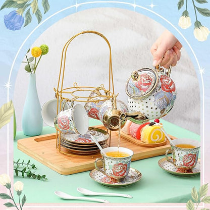 Zhehao 20 Pcs Porcelain Tea Set - Image 3