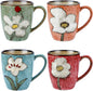VanEnjoy 13oz Coffee Mug 4 Set of Ceramic Coffee Cups Cappuccino Cups Set by VanEnjoy