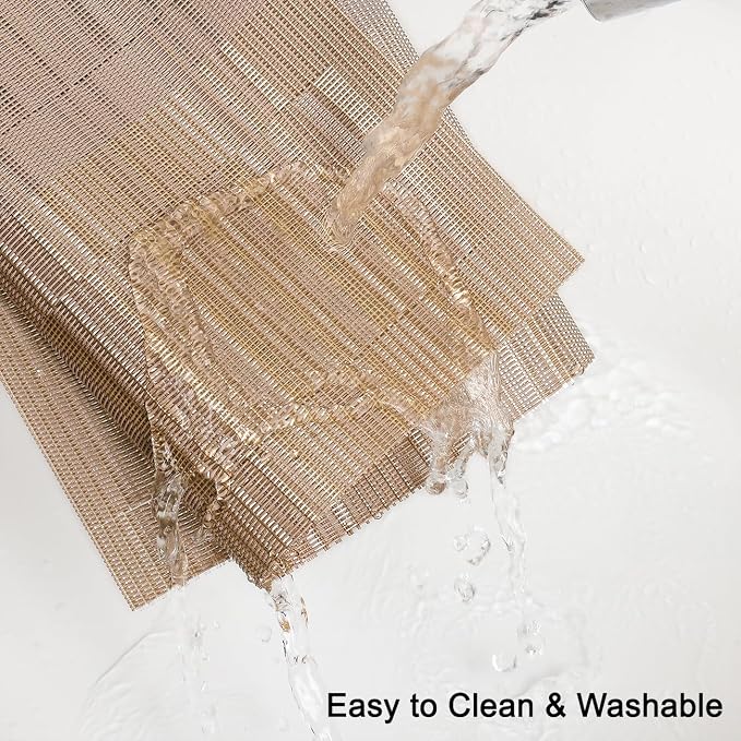 Table Runner 88 Inches Long, Vinyl Woven Farmhouse Table Runners | Washable - Image 3