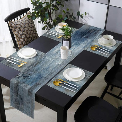 Emvency Table Runner and Placemats Set of 6, Abstract Modern Vintage | Painting - Image 6