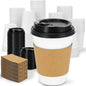 Clawsoff 100 Pack 12 oz Disposable Coffee Cups by BuyNow