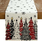 Christmas Table Runner 13x48 Inch, Xmas Tees Snowflakes Holiday Decorative by GEEORY