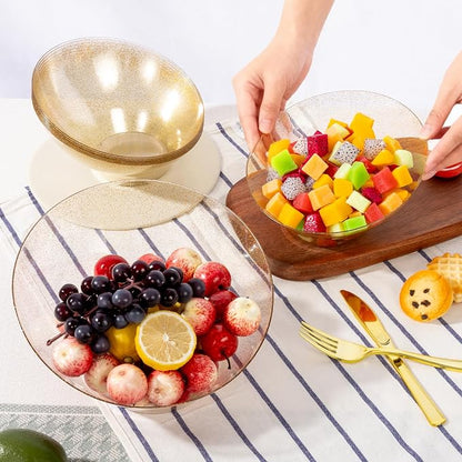 5 Pack Gold Glitter Plastic Serving Bowls - Image 6