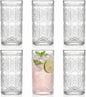 Bekith 6 Pack Romantic Drinking Glasses, 12 oz Highball Glasses, Thick Water by Bekith