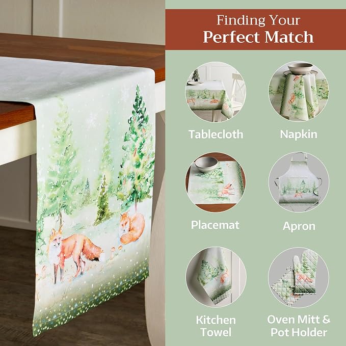 Maison d' Hermine Table Runner 100% Cotton 14.50" x 108" | Table Runners 108 - Image 5