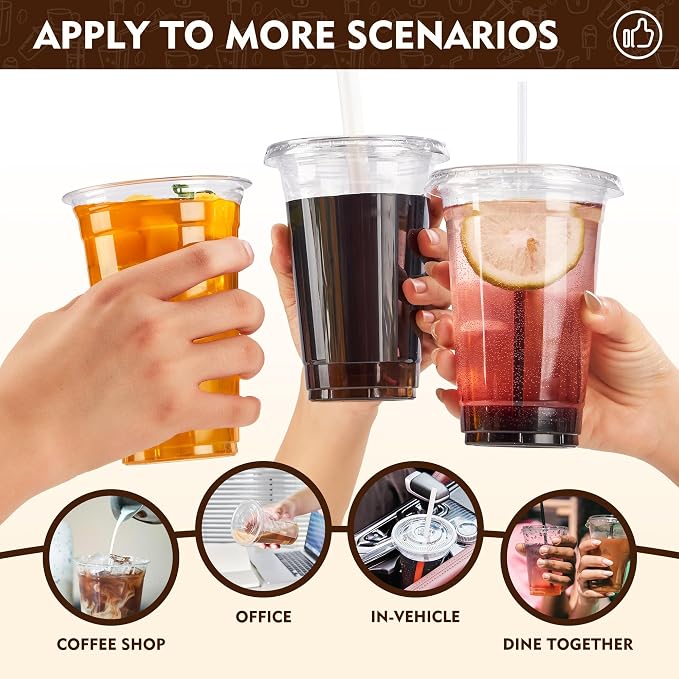YEEHAW 12 oz. - 100 Pack Clear Plastic Cups - Image 5