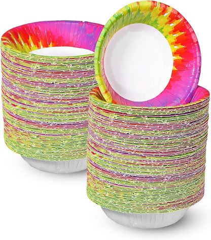 Hsei 100 Pack Paper Bowl, 9 oz/270 ml, Disposable, Leak Proof, by Hsei
