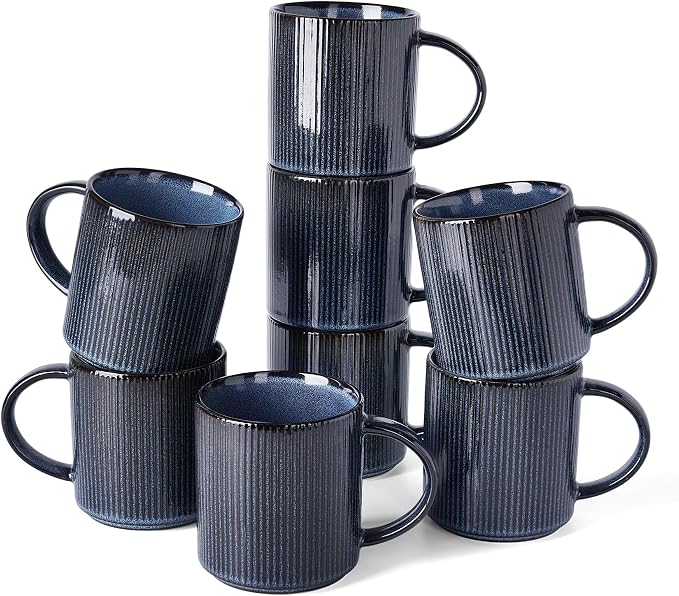 famiware Coffee Mug Set for 8, Star 16 oz Catering Mugs Cup Set by Famiware