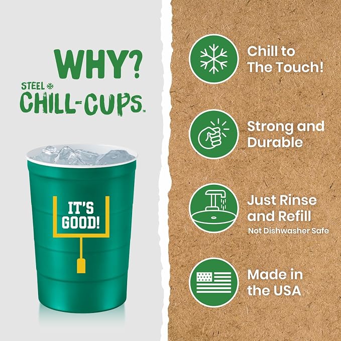 Steel Chill Cups 16 oz. Reusable Party Cups, 100% recyclable - Image 3