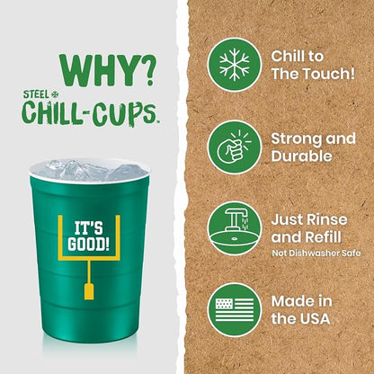 Steel Chill Cups 16 oz. Reusable Party Cups, 100% recyclable - Image 3