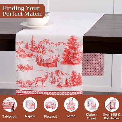 Maison d' Hermine Table Runner 100% Cotton 14.50" x 72" | Table Runners 72 - Image 4