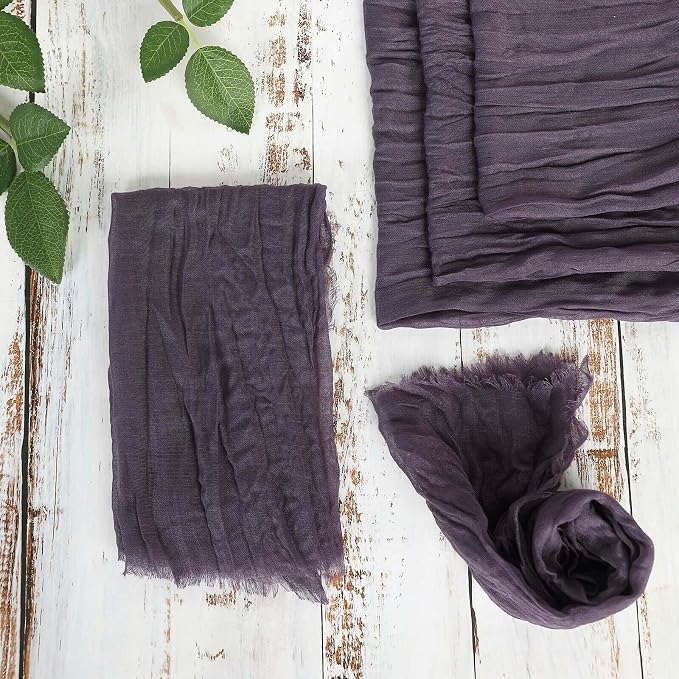 Efavormart 5 Pack 24"x19" Purple Matte Gauze Cheesecloth Napkins, Regal Cotton - Image 8