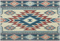 Ethnic Aztec Placemat Set, Vintage Bohemian Rustic Farmhouse Blue Red Mystic Native Tribal Geometric Totem Pattern Home Decor Linen Table Mats for Dining Room Kitchen Party (17x12in) x6P