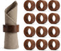 Napkin Rings – Pack of 12, Handwoven Rustic Table Décor by LeatherLatch