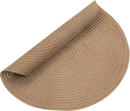 SHACOS Round Placemats Set of 4 Woven Braided Kitchen Table Placemats 15 inch - Image 6