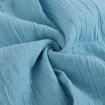 FINGERCRAFT Dinner Cloth Napkin Cotton Muslin Double Gauze 12 Pack with Classic Lace for Everyday Use, Wedding, Party, Christmas, Easter Napkins Cloth are Pre Shrunk and Good Absorbency Aqua Marine