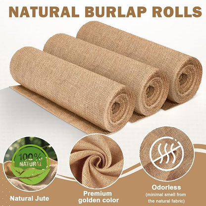 12" x 10 yd Burlap Table Runners, Jute Burlap Runner - Image 2