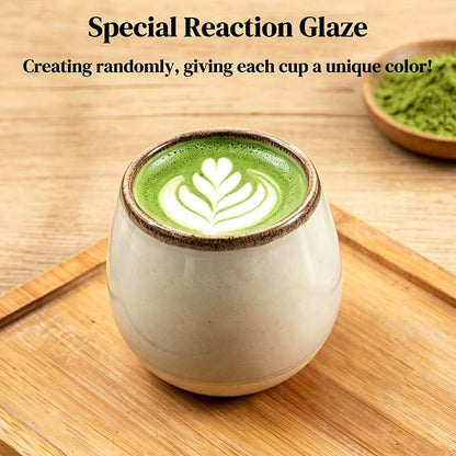 4pcs Japanese Tea Cups, 5.5OZ Vintage Espresso Cups, Handless Design Small - Image 5