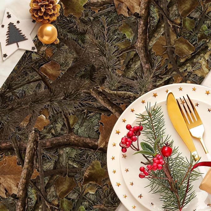 Camo Table Runner Seasonal Spring Fall Kitchen Dining Linen Table Decoration - Image 3