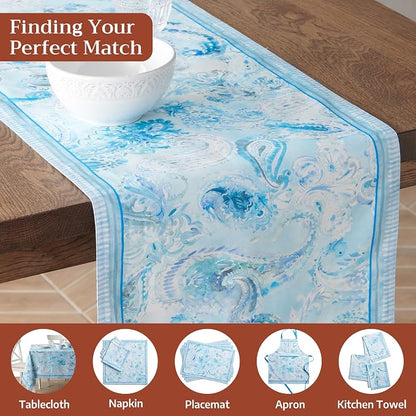 Maison d' Hermine Table Runner 100% Combed Cotton 14.5"x72" | Table Runners 72 - Image 7