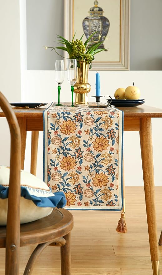 Designer French Linen Table Runner, Dining Table, Thanksgiving - Image 5