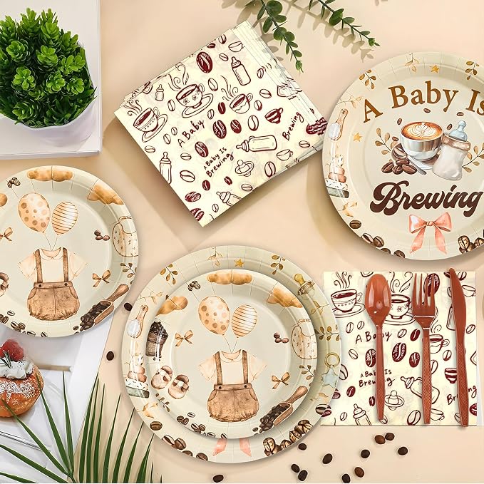 180Pcs Halloween Ghost Party Supplies Paper Plates and Napkins Serve 60 | - Image 4