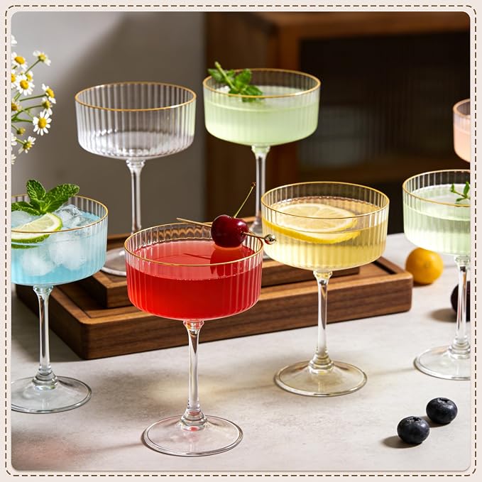48PCS Plastic Martini Glasses, Unbreakable Reusable Champagne Coupe, Removable - Image 4