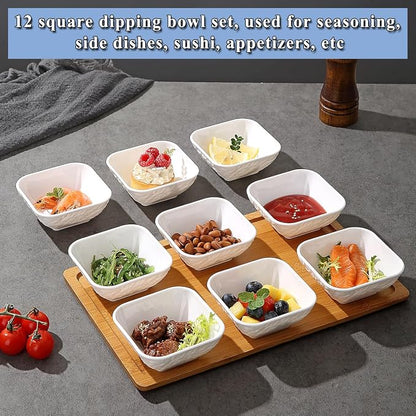 Kyraton Dip Bowls Set 12pcs 6oz, Condiment Server - Image 3